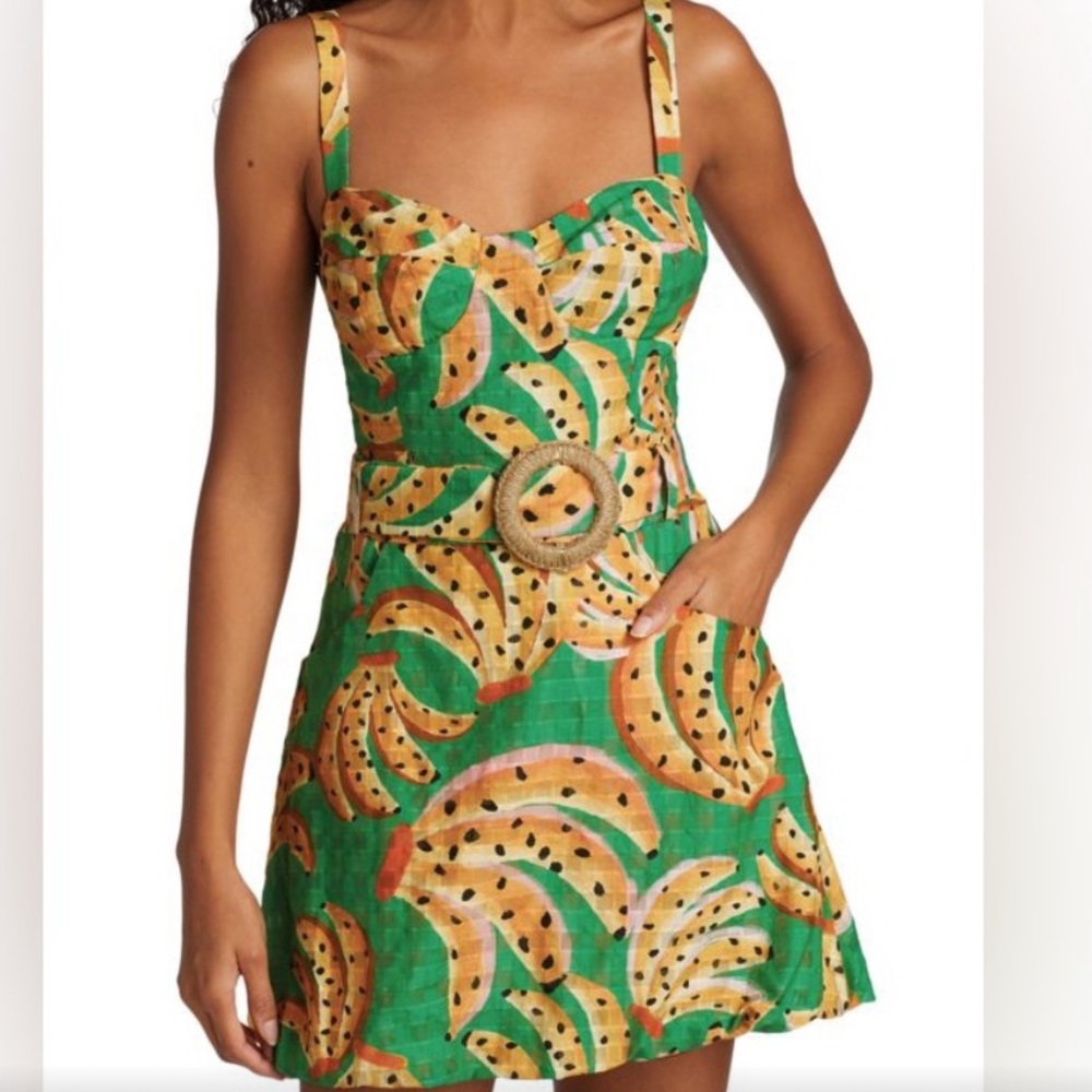 Farm Rio green banana dress